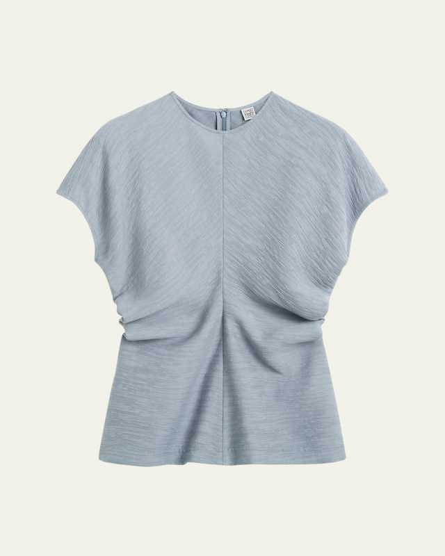 Slouch Waist Short-Sleeve Top
